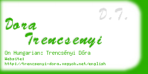 dora trencsenyi business card