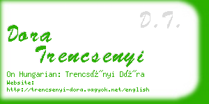 dora trencsenyi business card